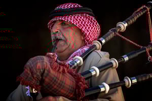 Bagpipes-show-at-Jerash