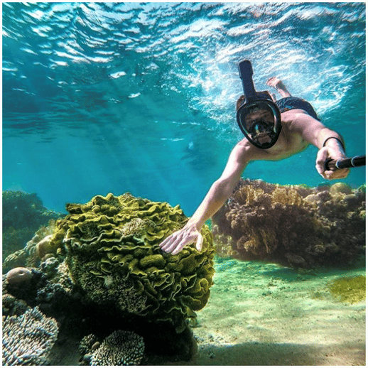 man swimming