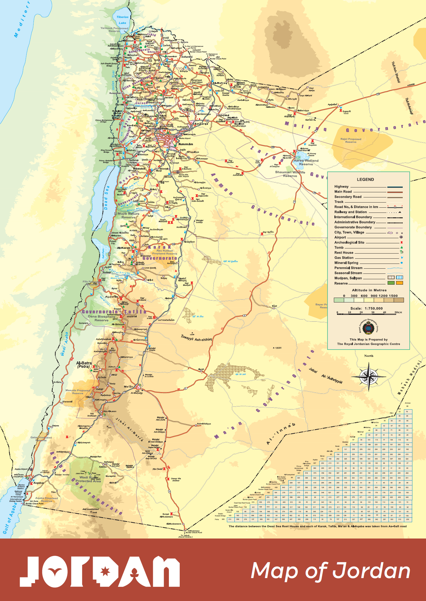 Map of Jordan